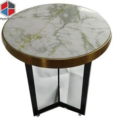 15years Factory White Green Side Table Marble Round for Bed