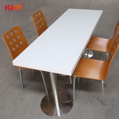 Home Furniture Artificial Stone Marble Top Solid Surface Restaurant Dining Table