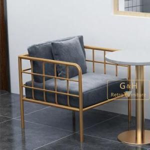 New Arrival Modern Stainless Steel Frame Loveseat Fabric Sofa