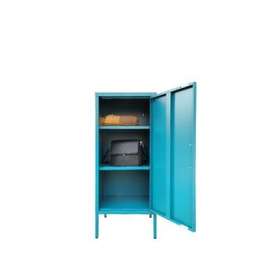 Single Door 3 Compartment Kids Furniture Metal Locker Cabinet