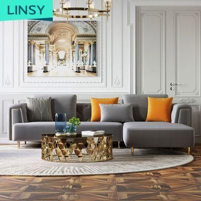 Linsy European Wood Sectional China Home Sofa Set Furniture Rbc1K