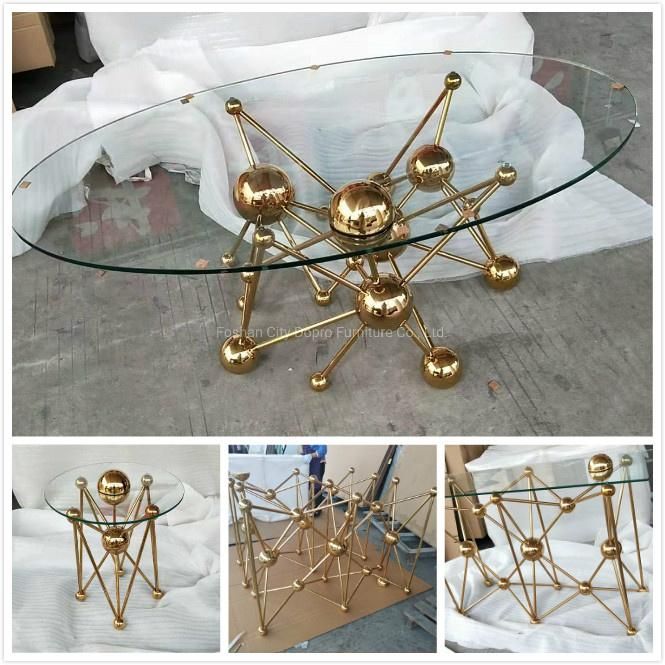 Living Room Furniture Console Table Gold Stainless Steel Nice Design