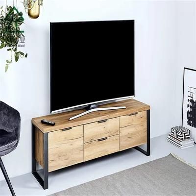 Wood TV Stand Cabinet with Drawer and Two Doors