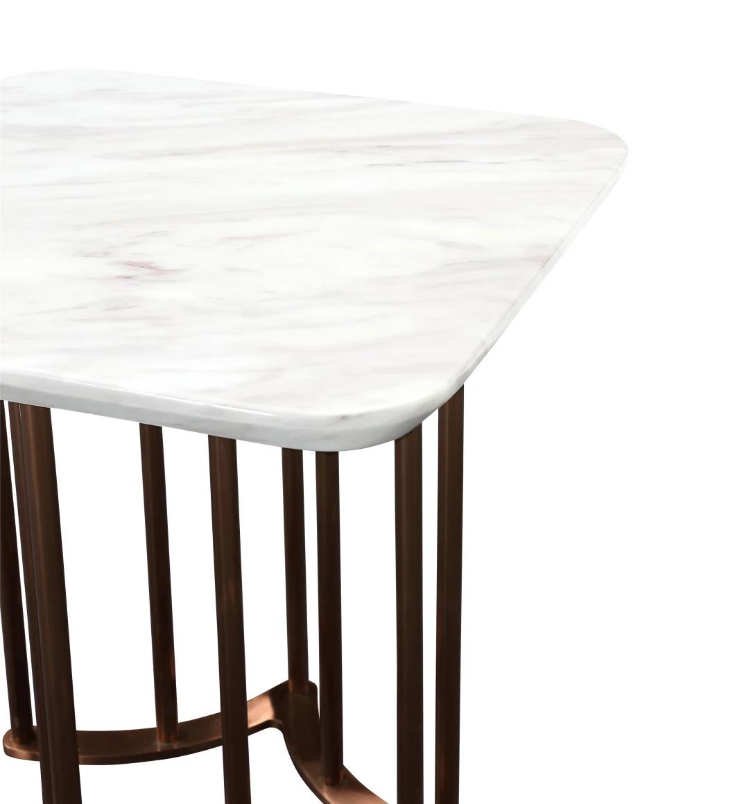 Square Home Lobby Hotel Marble Top Coffee Table for Hotel Bedroom