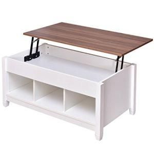 Amazon Hot-Selling Espresso Lift up Top Centre Coffee Table for Living Room