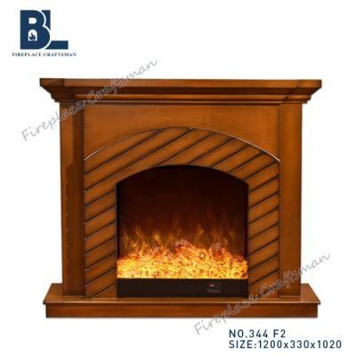 Modern Design Solid Wood Mantel Electric Fireplace Heater Insert Living Room Furniture for Home Decoration