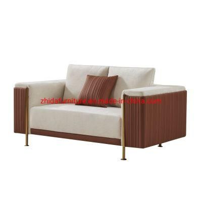 Luxury Modern Gold Metal Base Home Hotel Furniture Living Room Sofa