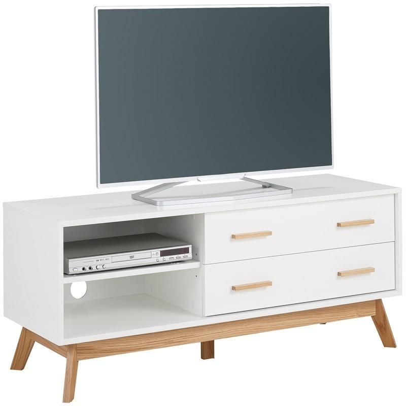 2021 Hot Sale Modern Home Living Room Furniture White Wood TV Stand