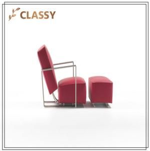 Modern Quality Leather Fabric Leisure Chair Chaise Chair with Stainless Steel Frame