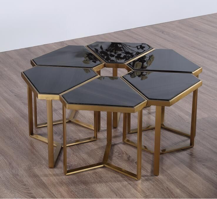 2019 Modern Design Combination Black Small Tea Table