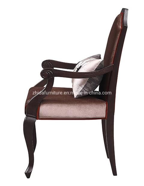 Antique Style Wooden Frame Living Room Chair Hotel Reception Chair