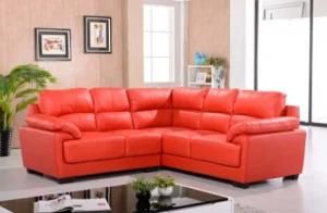 Modern Sofa for Living Room Furniture with Genuine Leather Red