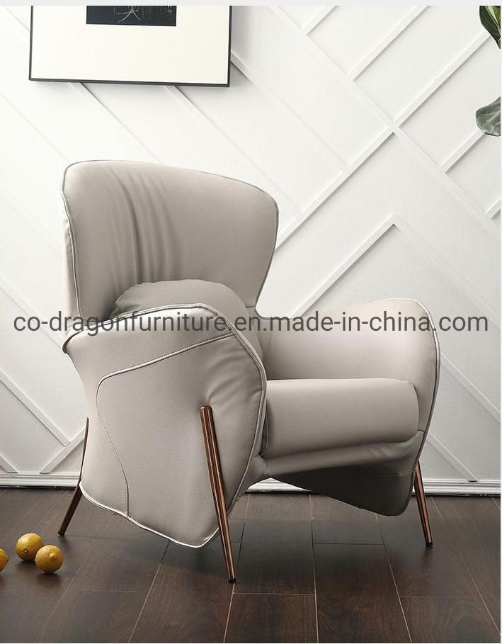 Modern Luxury Home Furniture High Back Leather Leisure Sofa Chair