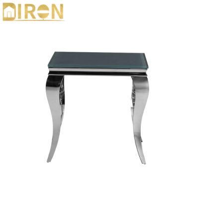 Marble Top Stainless Steel Frame Side Table Coffee Table for Home Hotel Apartment