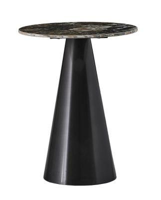 CT205 Side Table, Latest Design Stainless Steel Base with Porcelain Slab Top, Modern Ceramic Coffee Table