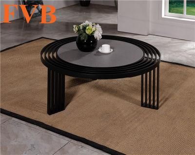 2016 New Style Iron End Table with Toughened Glass Top for Sale