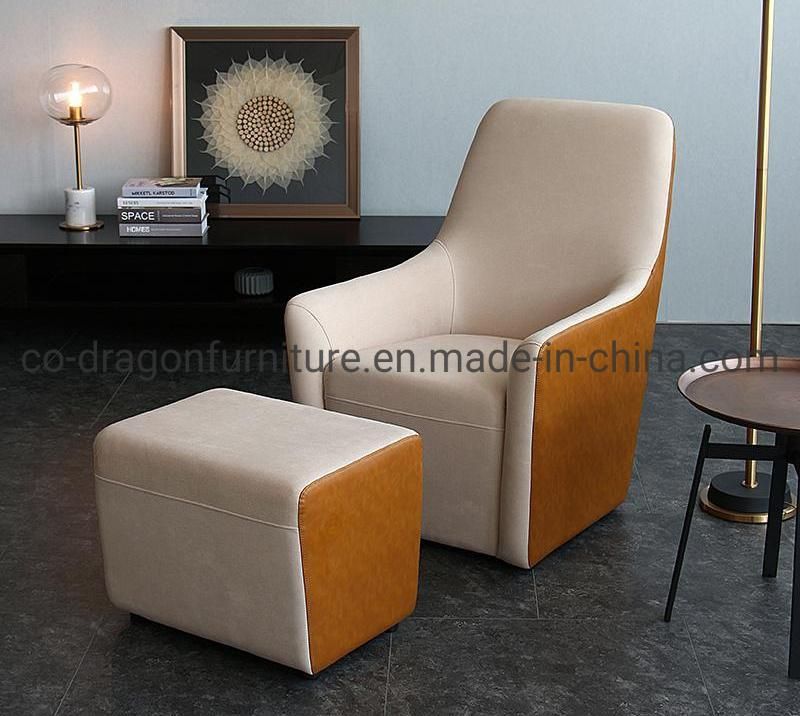 Luxury Modern Furniture High Back Leather Leisure Simple Sofa Chair