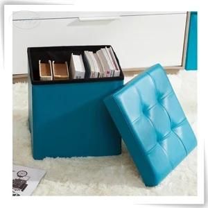 Magic Cube Folding Foldable Leather Storage Box for Home