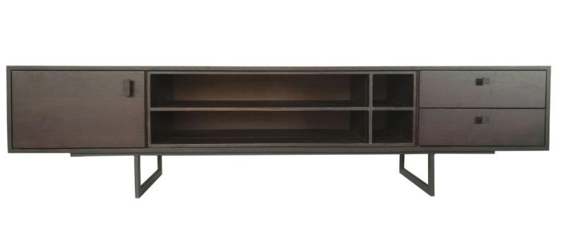 Dg-903 Wooden TV Stand/MDF /Burned Oak Veneer/ Metal Coating Base