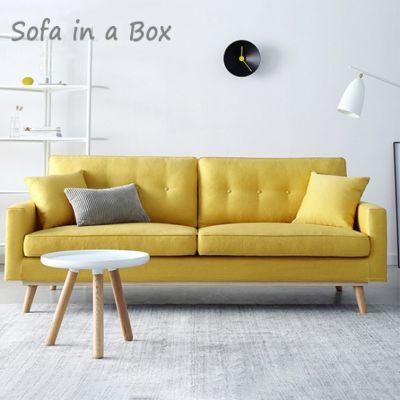 Minimalist Midcentury Living Room 3 Seater Cover Sofa Set Luxury Assembly Modern Sofa