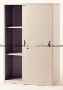 High Quality Office Storage Steel Cabinet with 2 Sliding Doors