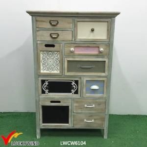 French Country Style Furniture Antique Wooden Cabinet with Multi Drawers