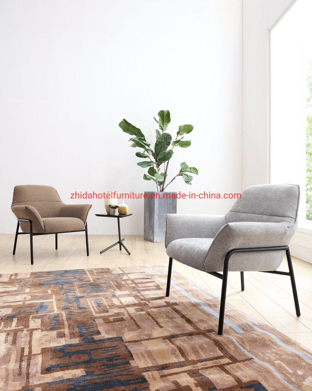 Modern Leisure Style Wooden Frame Living Room Chair for Lobby Reception Area