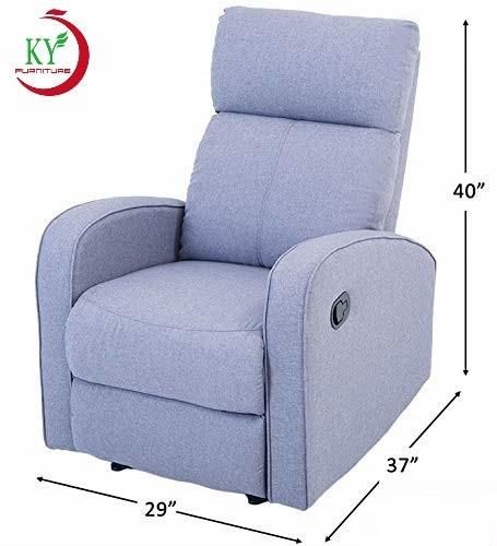 Jky Furniture Modern Design Technology Fabric Manual Recliner Sofa Set for (3+2+1) with Over-Filled Cushion and Customizable Drop Down Table