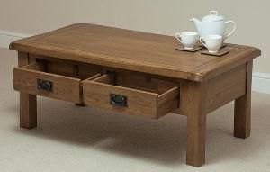 High Quality Solid Wooden Coffee Table with Drawers