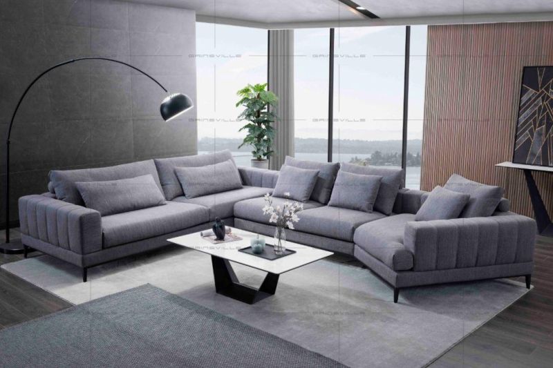 Guangdong Factory Living Room Sectional Corner Fabric Sofa Furniture for Home Furniture