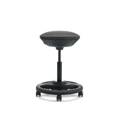 Height Adjustable Wobble Leaning Stool with Footrest