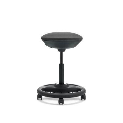 Height Adjustable Wobble Leaning Stool with Footrest