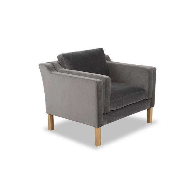 Borge Mogensen Velvet Single Sofa (Armchair)