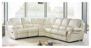 New Style Leather Sectional Sofa with Folding Bed