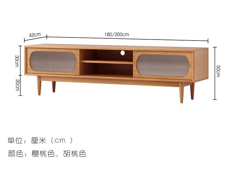 Wholesale Chinese Home Furnture Wooden TV Stand, Latest Design Tempered Glass Door TV Stand in Living Room Hotel Villa Apartment Furniture Customized TV Stands