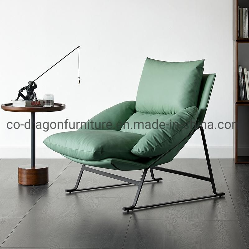 Fashion Luxury Livingroom Furniture Leather Leisure Chair with Metal Legs