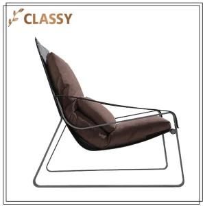Black Metal Leather Chair Home Leisure Furniture Chair