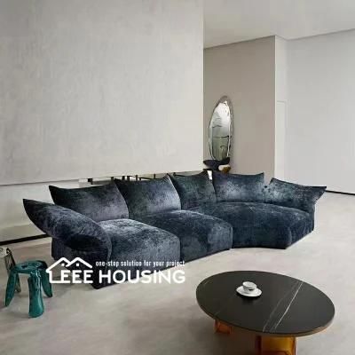 Modern Hotel Home Modern Living Room Furniture 4-Seat Sectional Furniture Fabric Sofa Made in China