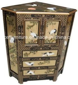 Wooden Furniture Asia Oriental Home Chinoiserie Lacquer Corner Cabinet