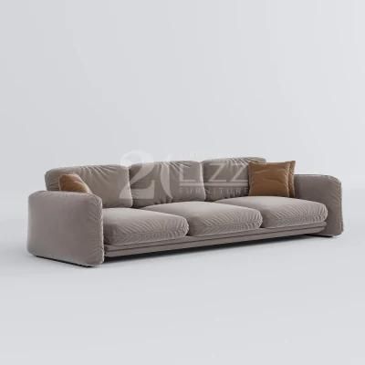 Optional Color Nordic Sectional Home Living Room Sofa Set Modern Solid Wood Frame Sofa