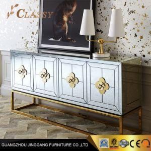 MDF Living Room Metal Furniture 4 Doors Cabinet