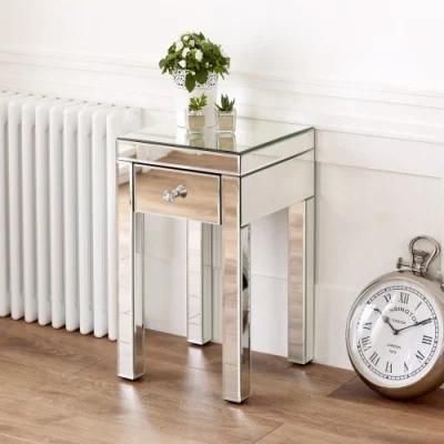 High Quality Modern Design Antique Paint Mirrored Lamp Table