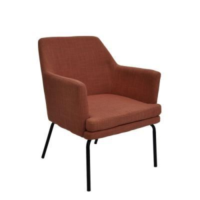 Modern Bedroom Furniture Design Metal Frame Leisure Single Seater Sofa Lounge Fabric Arm Chair