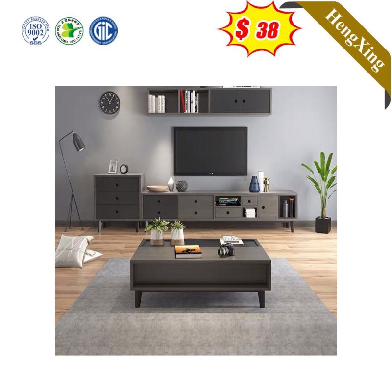 Modern Dark Grey Color Living Room Home Furniture Storage Drawers TV Stand