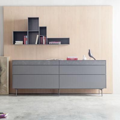 Modern Gray Color Wood TV Cabinet Table