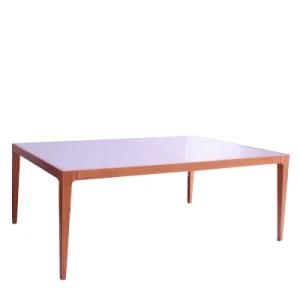 New Style Tempered Glass Coffee Table, Solid Wood Coffee Table