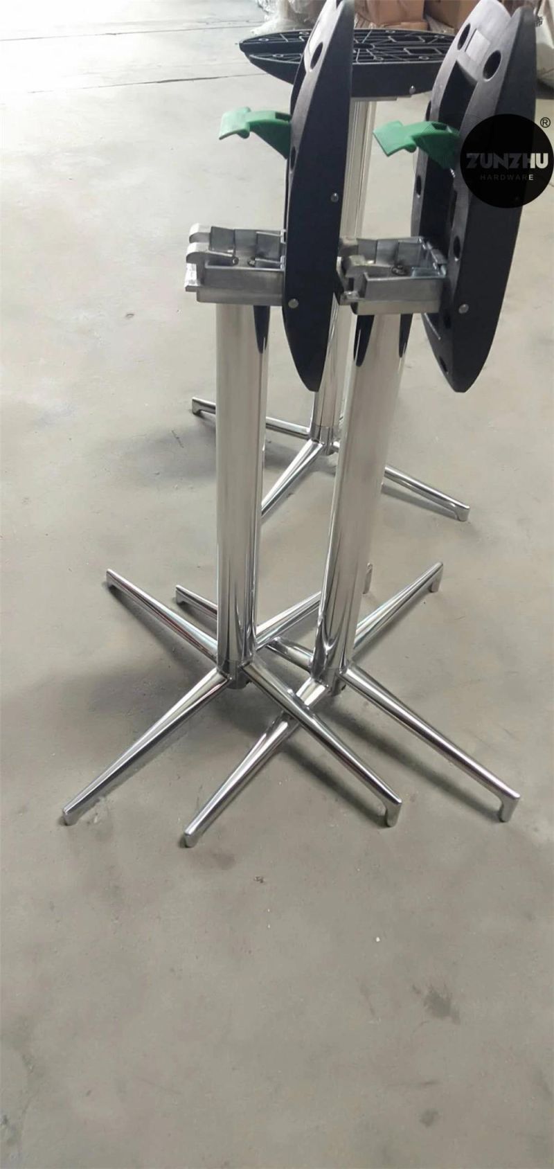 Modern Polished Cast Aluminum Table Base Folding Table Top Meetting Table Leg Metal Outdoor Restaurant Furniture Parts Office Table Base