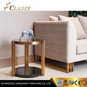 Living Room New Table Glass Table Metal Side Table