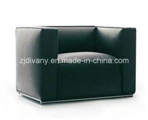 Black Leather Single Sofa Fabric Single Sofachair (D-62A)