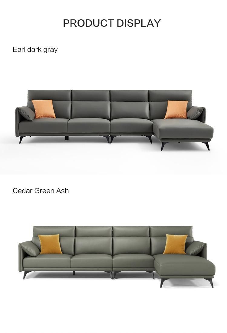 Linsy China Set Italy Leather Sofa with High Quality S186-a